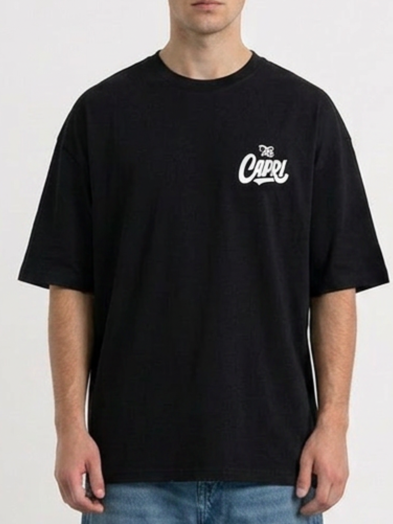 T-shirt noir impression Capri