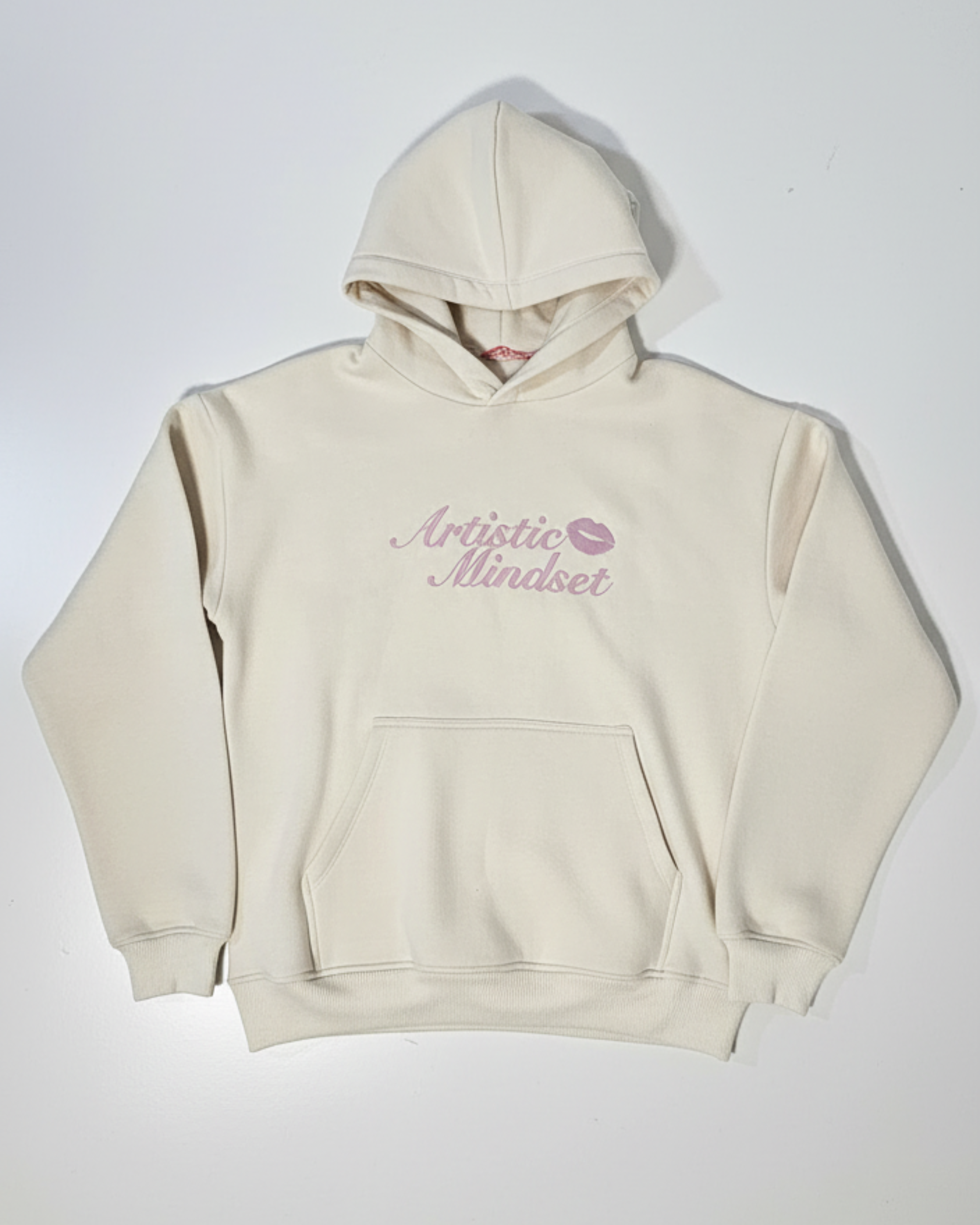 Sweat a capuche imprimé BEIGE / ROSE