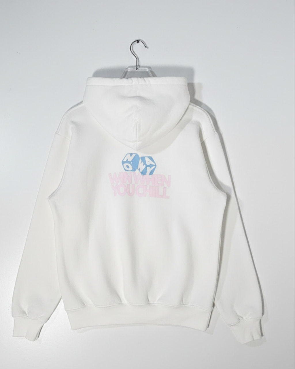 Sweat a capuche   imprimé  BLANC/ROSE