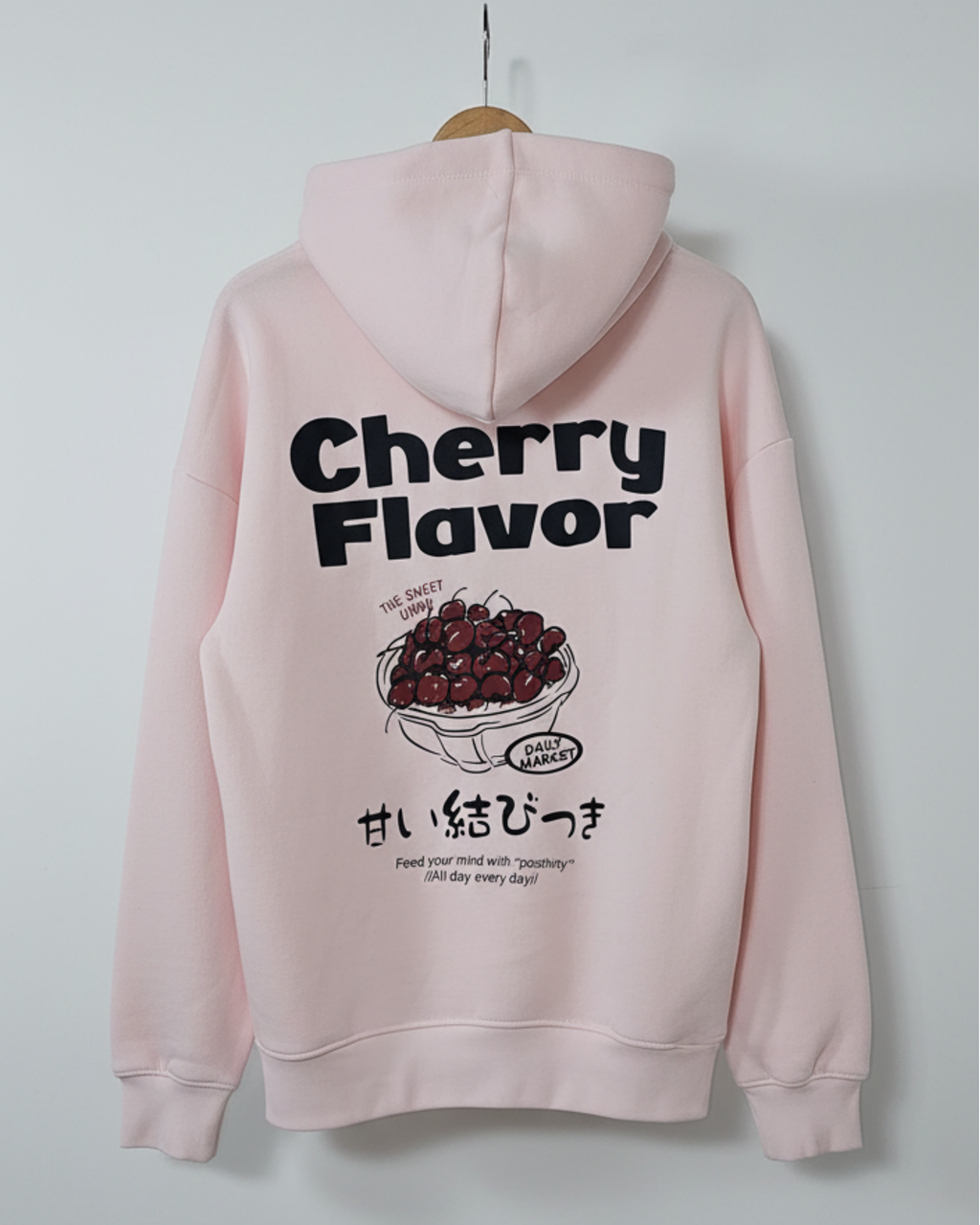 Sweat a capuche   imprimé  ROSE/NOIR