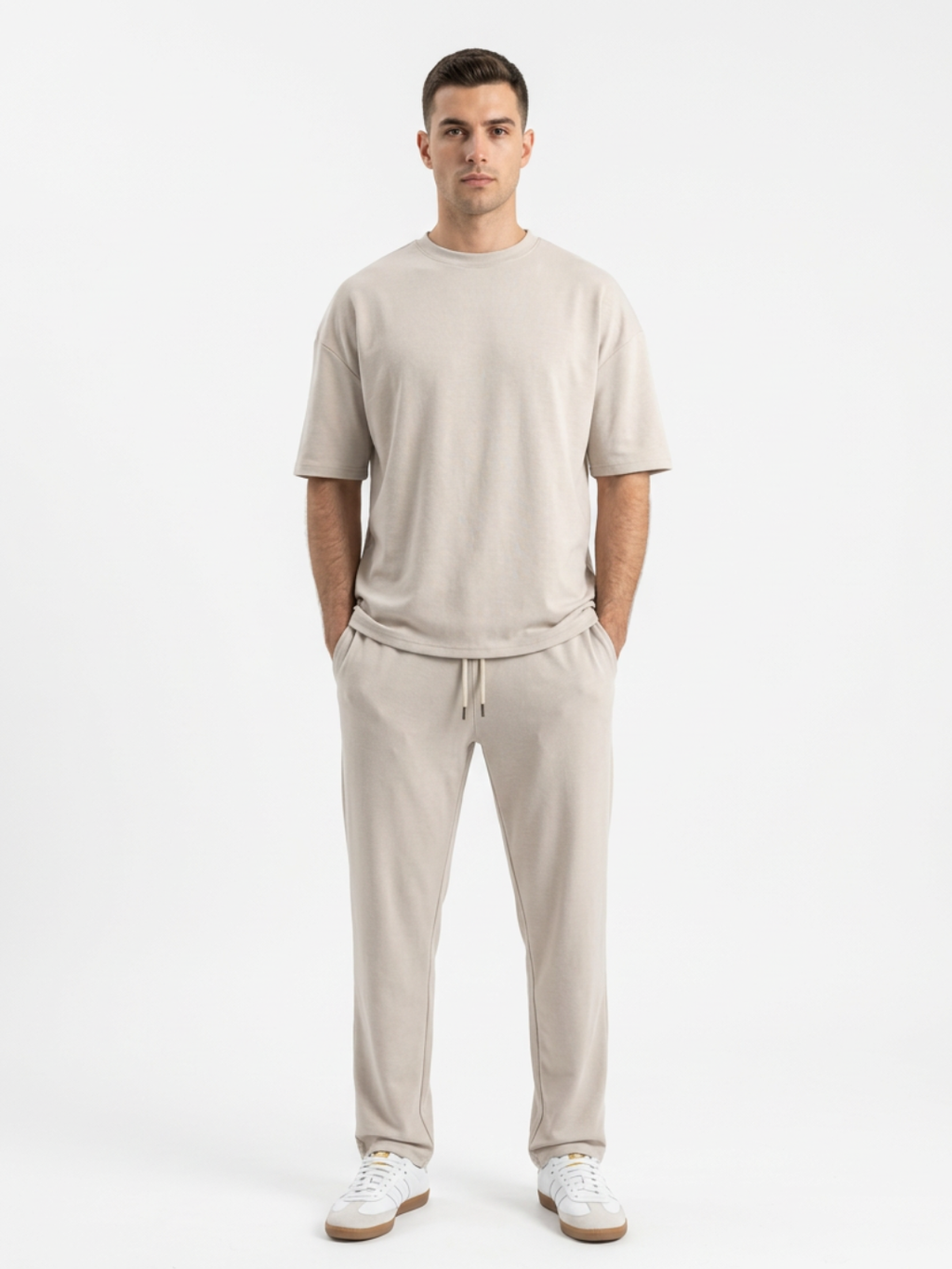 Ensemble pantalon relax léger et t-shirt oversize