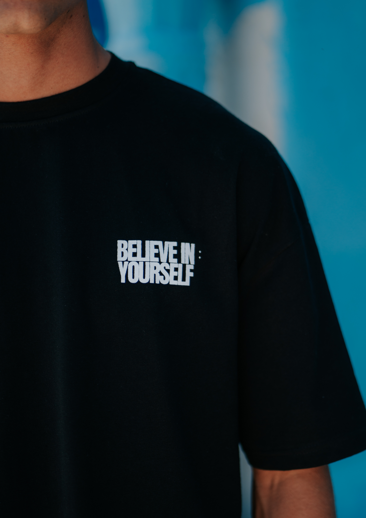 T-SHIRT OVERSIZE NOIR /  BELIEVE