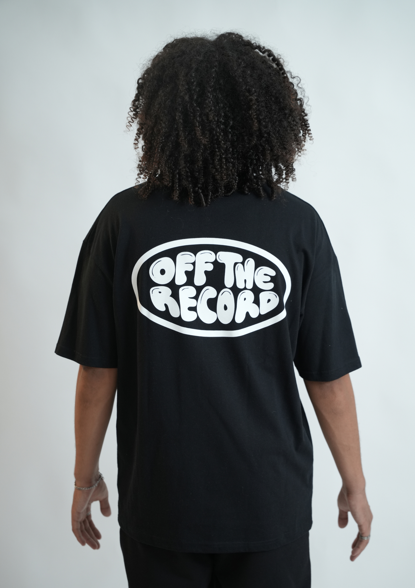 T-SHIRT OVERSIZE NOIR / OFF RECORD