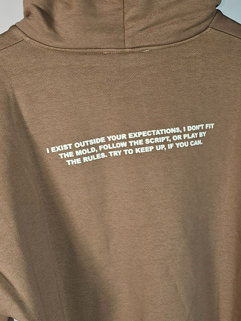 Sweat-shirt  marron typographie