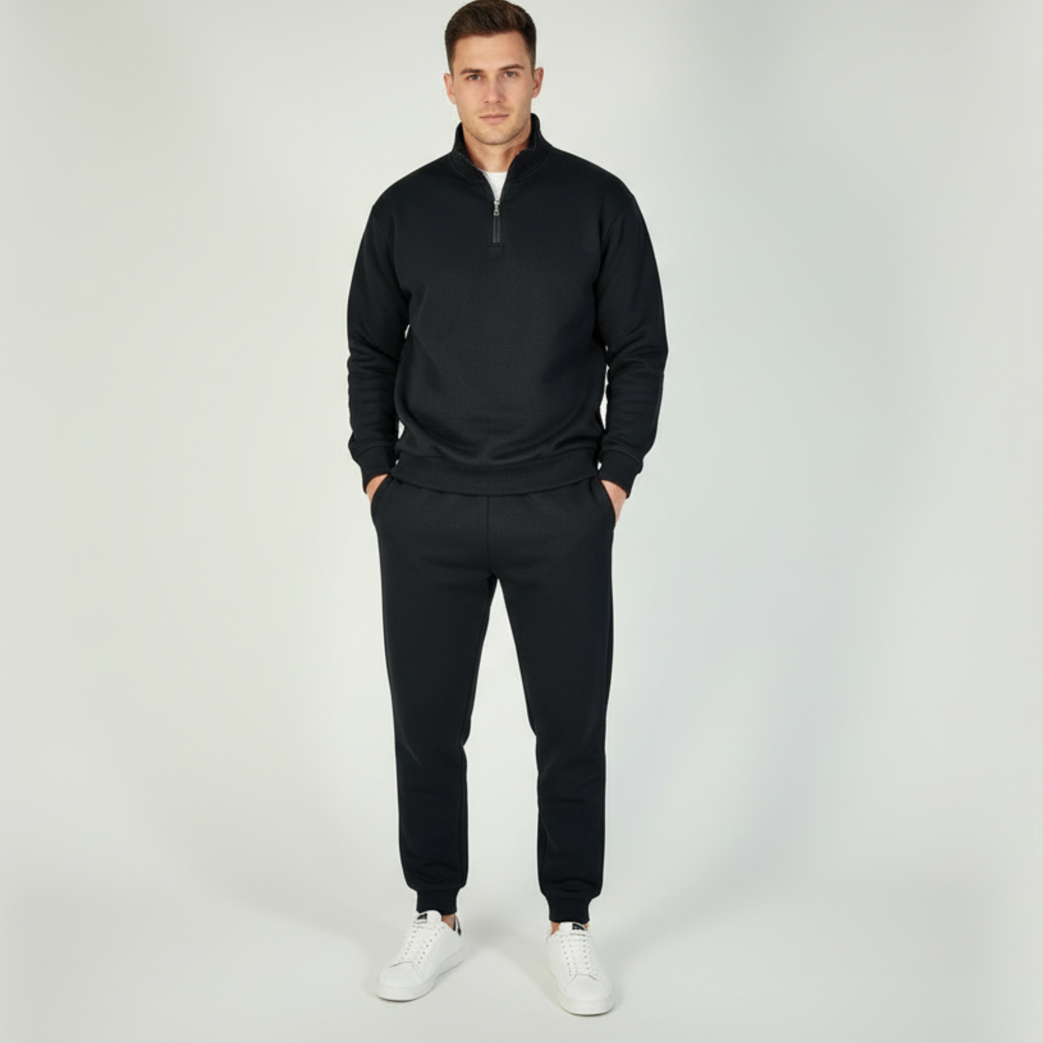 ENSEMBLE   SWEAT COL ZIPPÉ + PANTALON JOGGING