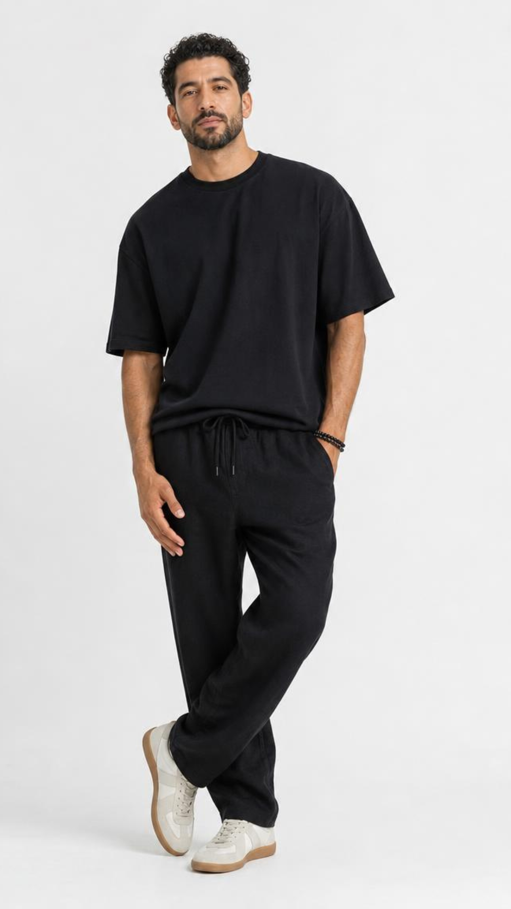 Set Homme Premium — T-shirt & Pantalon  NOIR