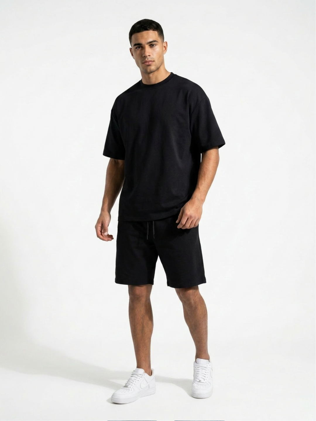 Ensemble short et t-shirt fin oversize