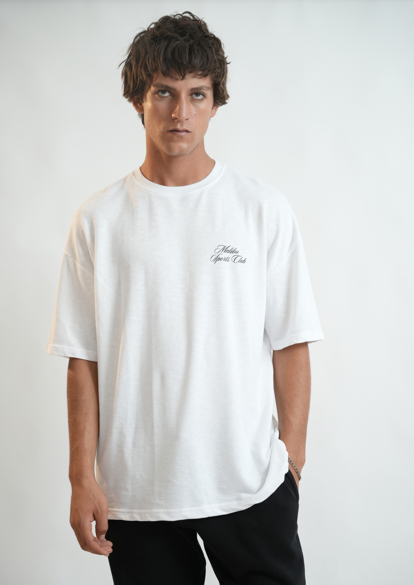 T-SHIRT OVERSIZE BLANC / MALIBU SPORTS CLUB