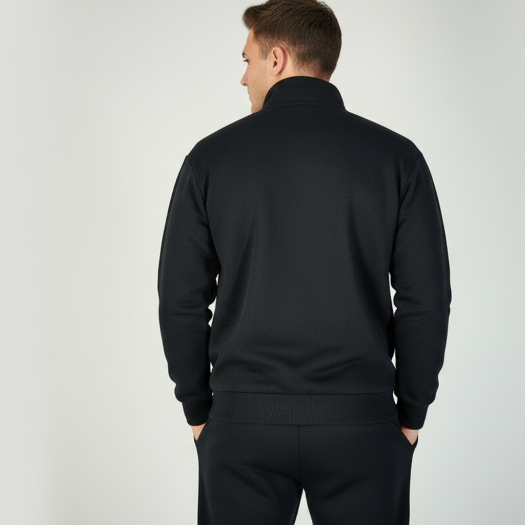 SWEAT COL ZIPPÉ NOIR