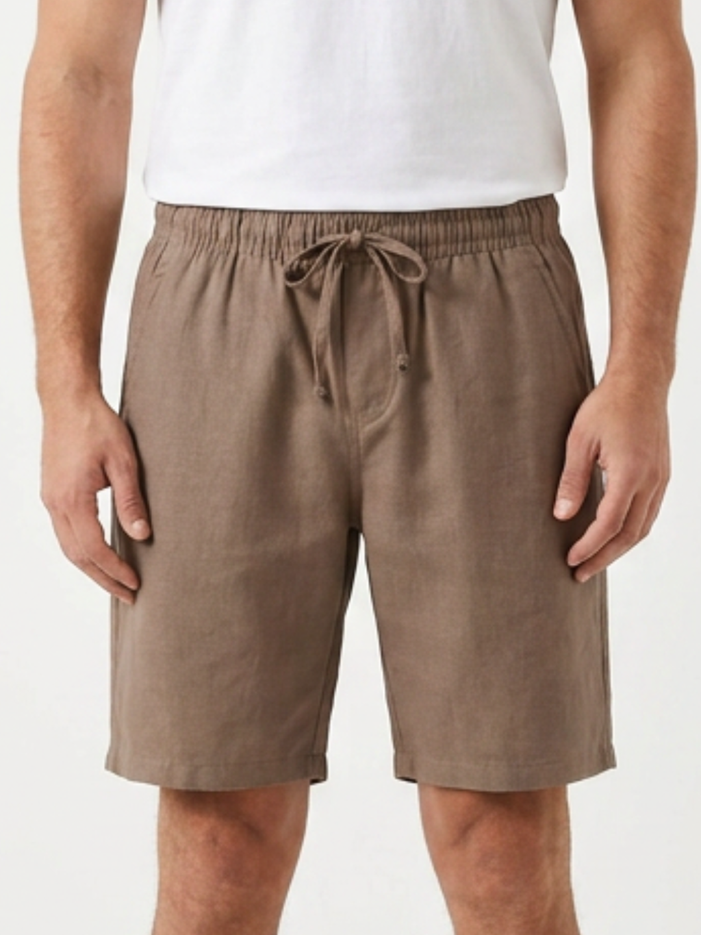 Short  décontracté en faux lin