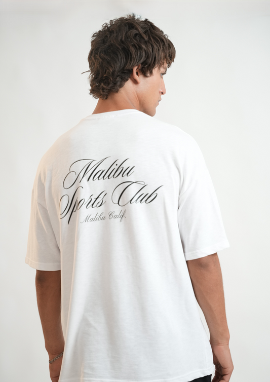 T-SHIRT OVERSIZE BLANC / MALIBU SPORTS CLUB