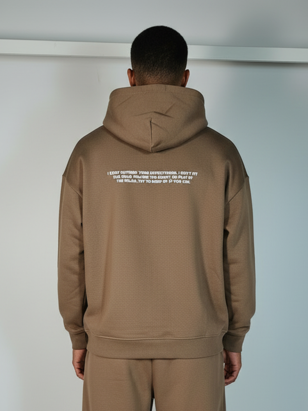 Sweat-shirt  marron typographie