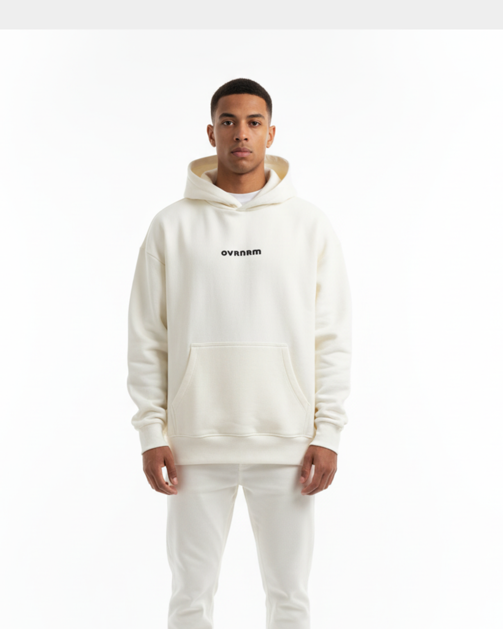 Sweat-shirt blanc cassé typographie