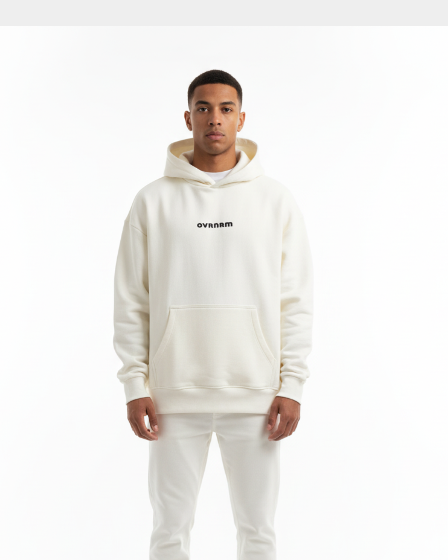 Sweat-shirt blanc cassé typographie