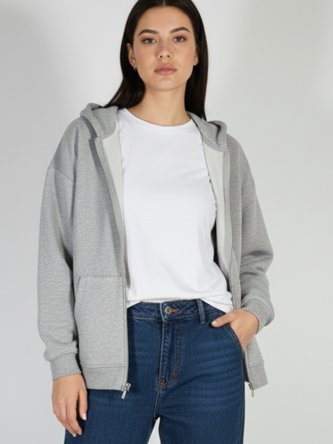 Sweat zippé à capuche