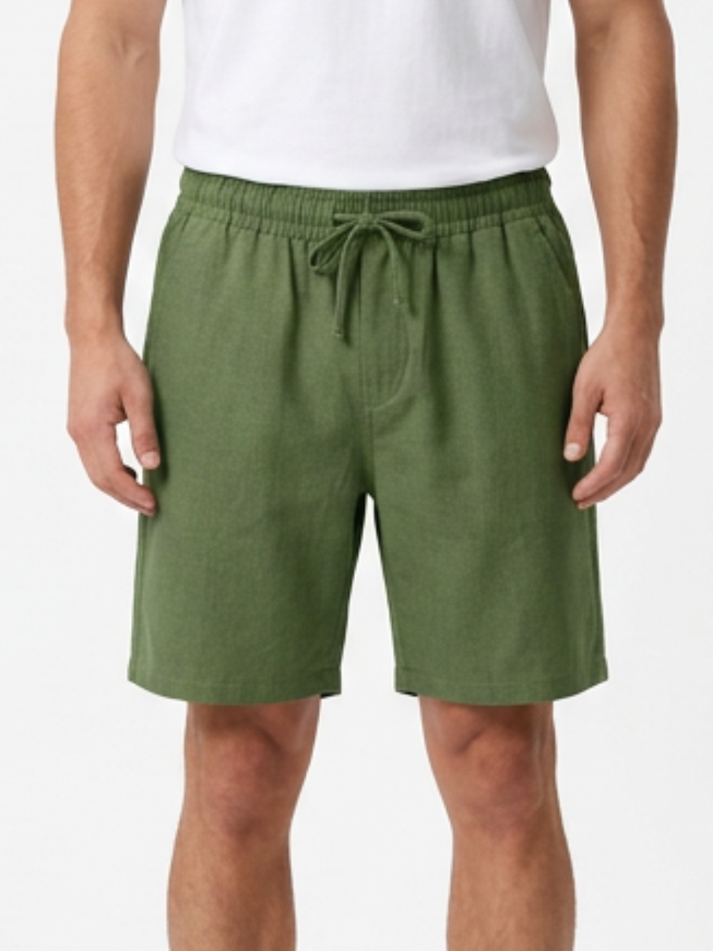 Short  décontracté en faux lin