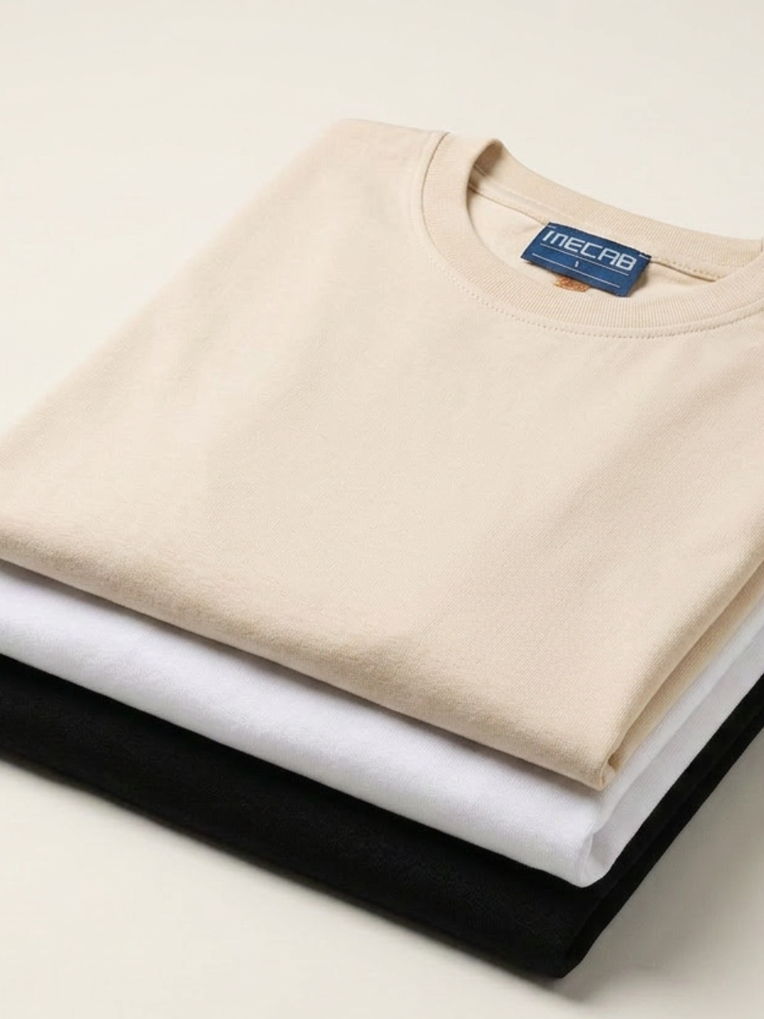 PACK DE 3 T-Shirts BASIC  NOIR / BLANC / BEIGE
