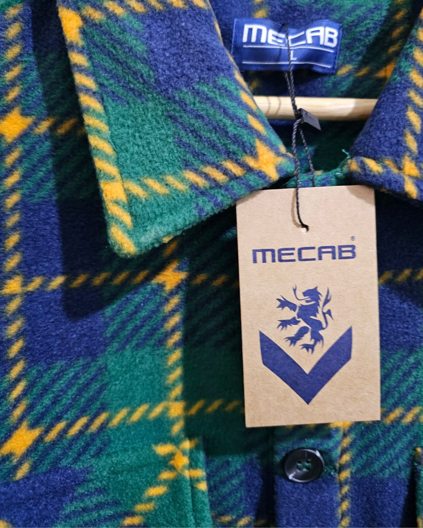 Chemise réguler à carreaux Vert/bleu
