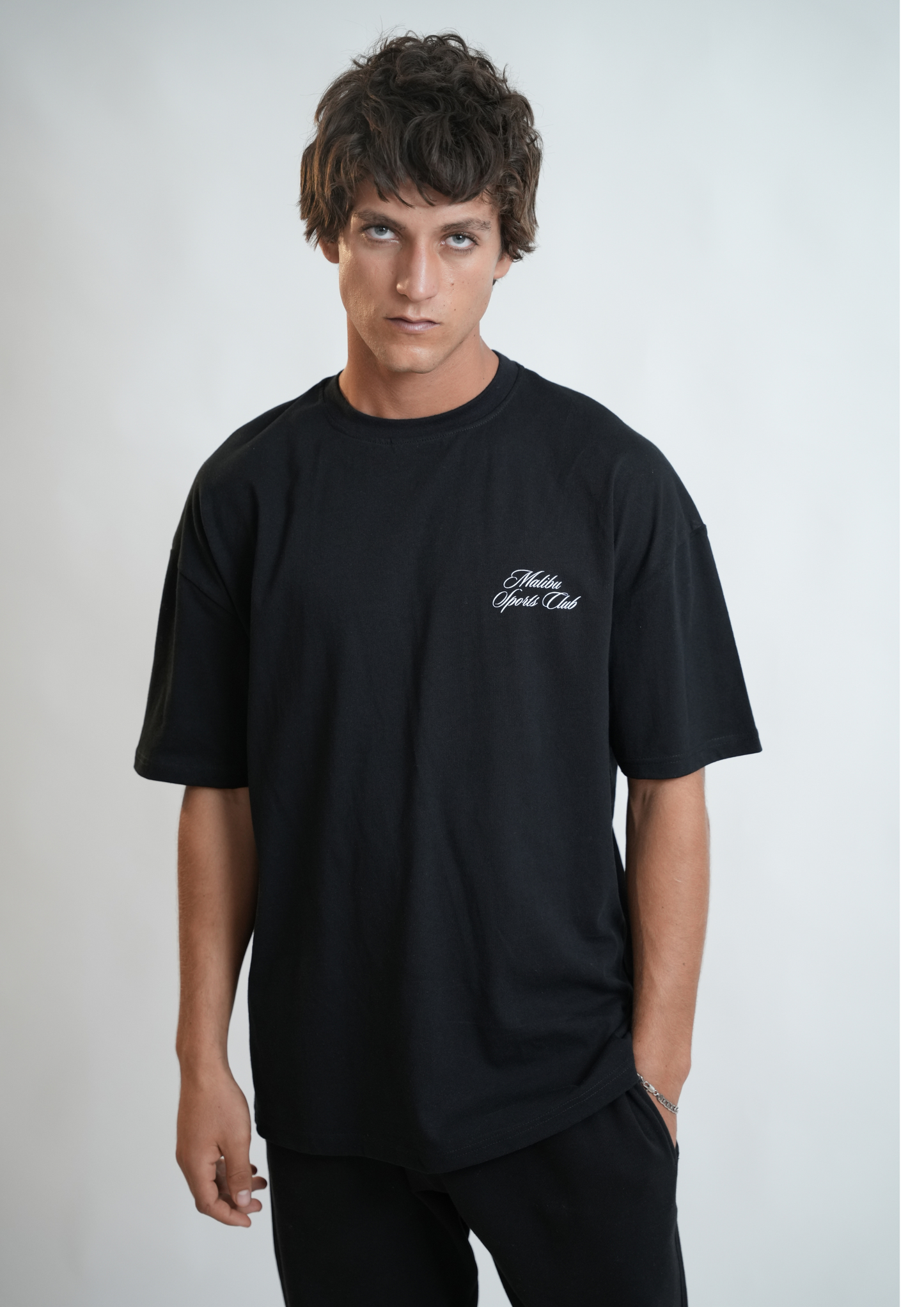 T-SHIRT OVERSIZE NOIR / MALIBU SPORTS CLUB