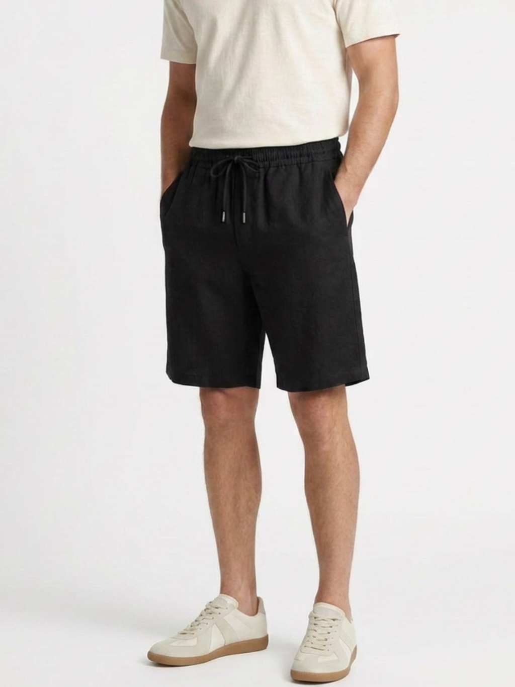Bermuda baggy  en lin