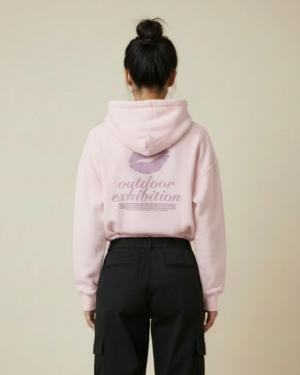 Sweat a capuche   imprimé  ROSE/ROSE