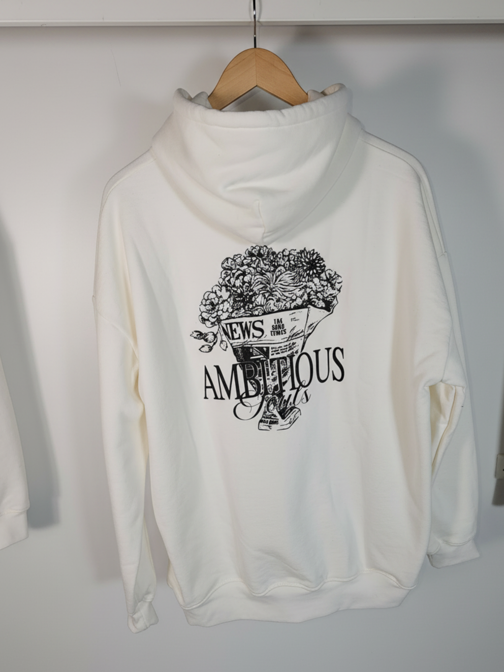 SWEAT-SHIRT  OVERSIZE BLANC CASSE MOTIF