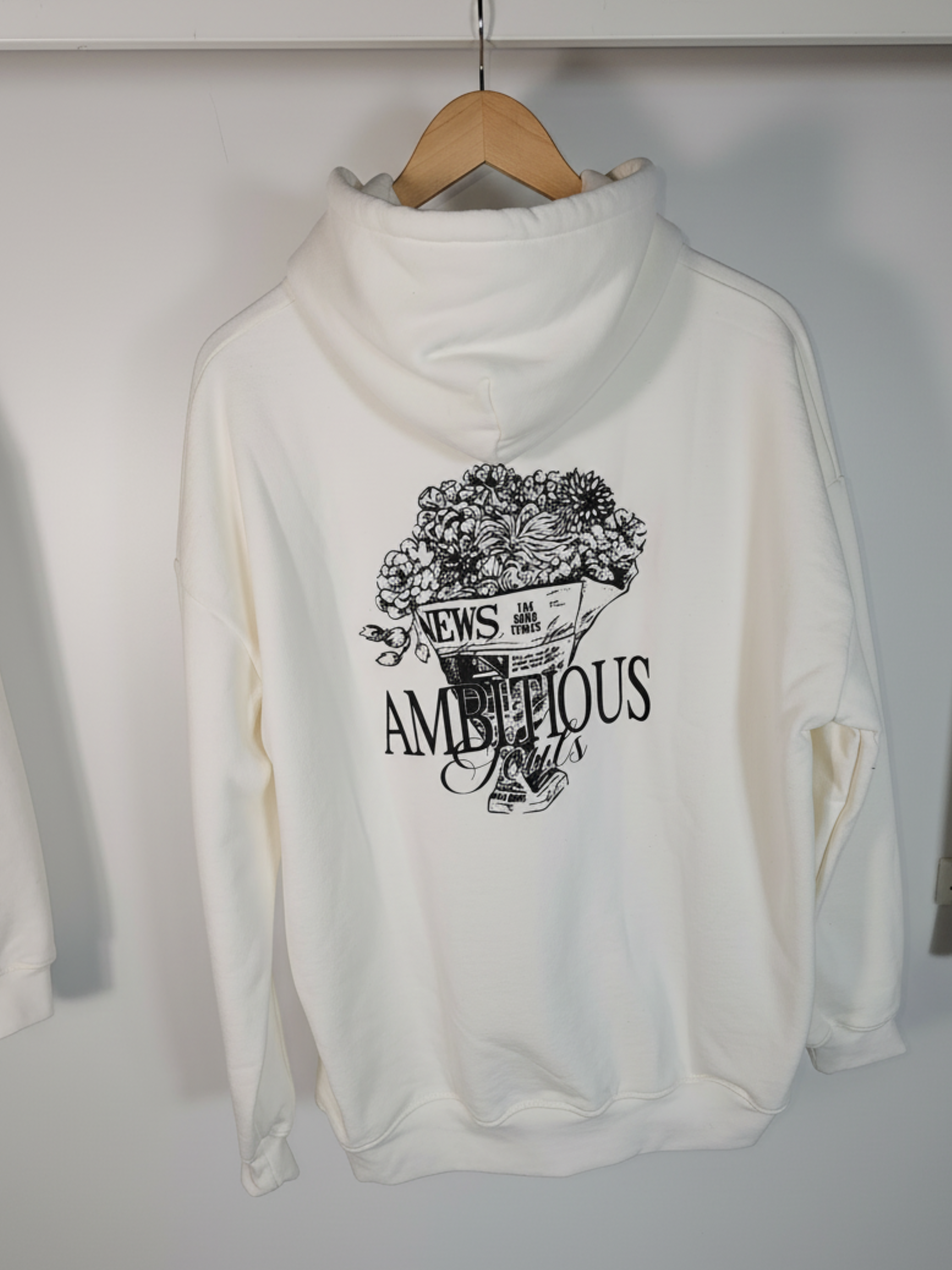 SWEAT-SHIRT  OVERSIZE BLANC CASSE MOTIF