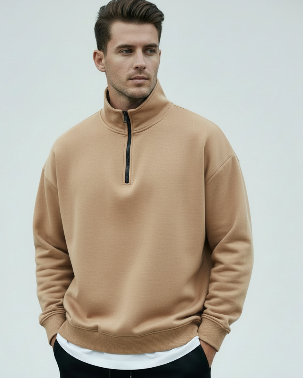 SWEAT COL ZIPPÉ