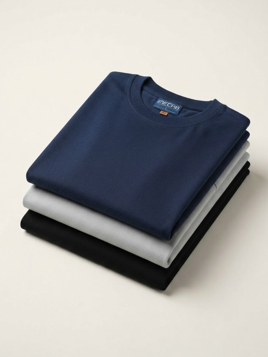 PACK DE 3 T-Shirts BASIC     NOIR / GRIS CLAIR  / BLEU MARINE