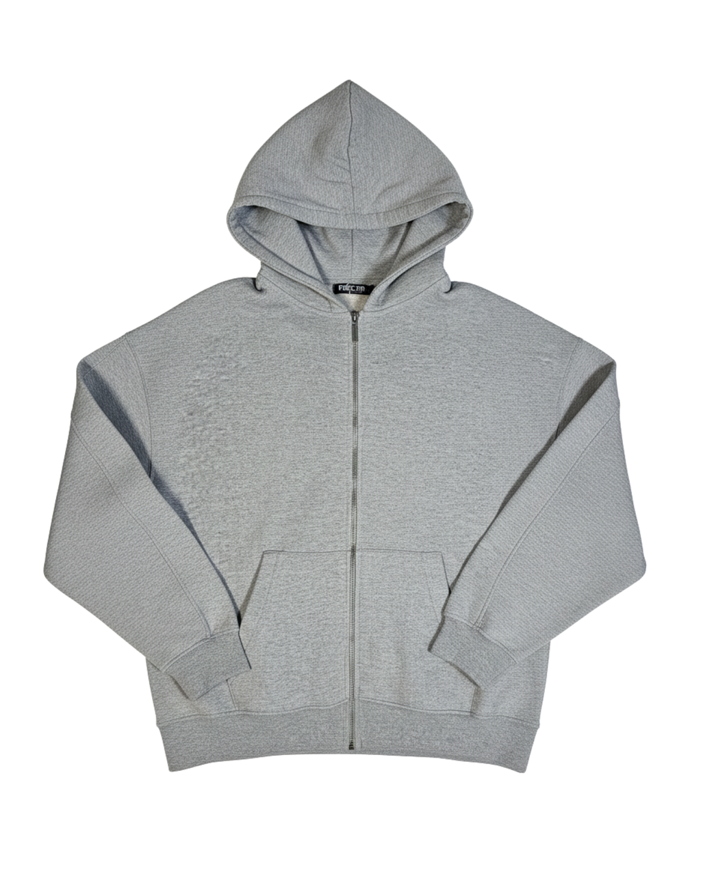 Sweat zippé à capuche femme GRIS CLAIR