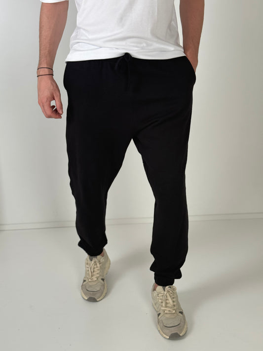 Pantalon jogging oversize  NOIR  P014   "lastique bas"