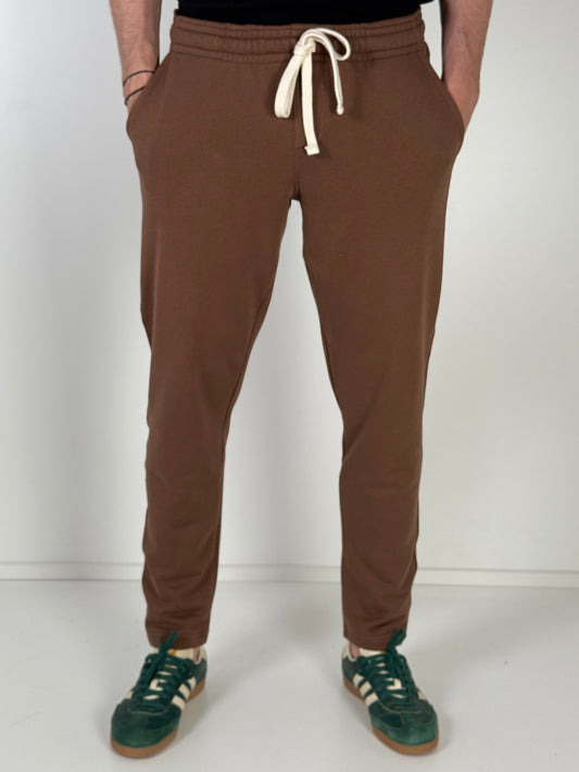 Pantalon Jogging Pant-cheville couleur MARRON   P06