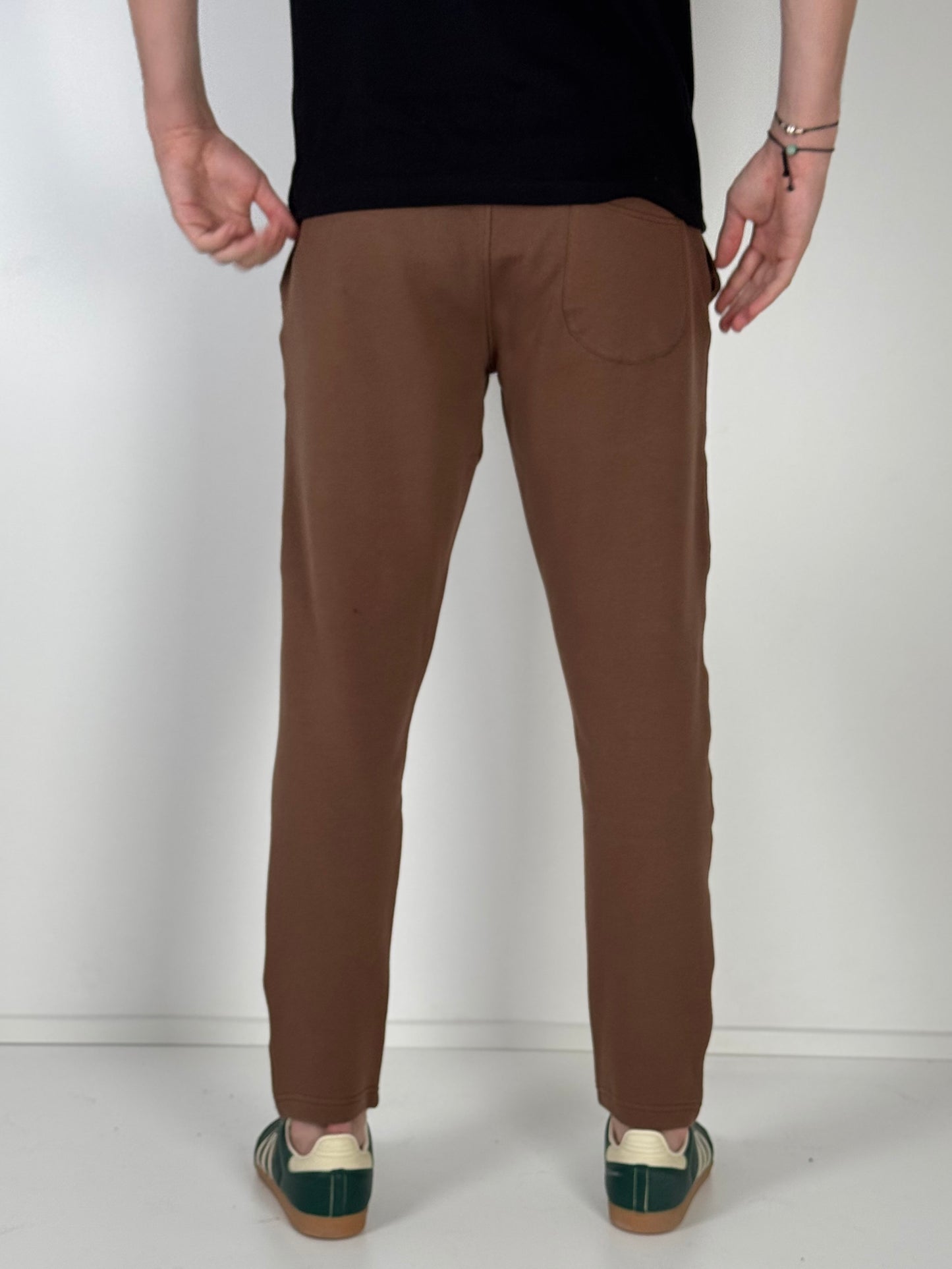 Pantalon Jogging Pant-cheville couleur MARRON   P06