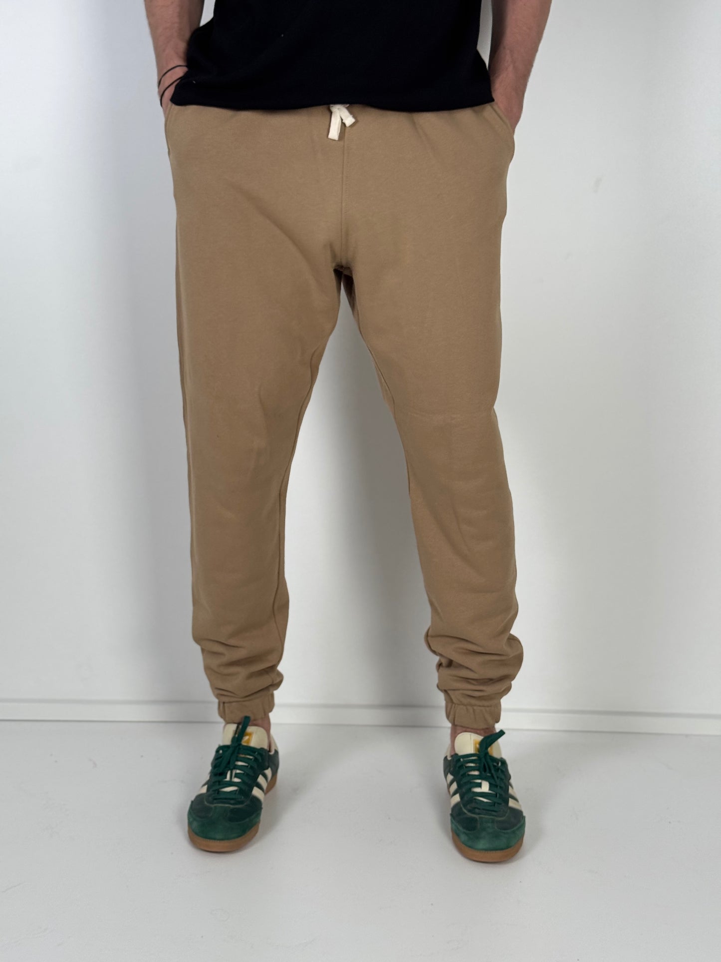 Pantalon jogging oversize Caramel "lastique bas" P014