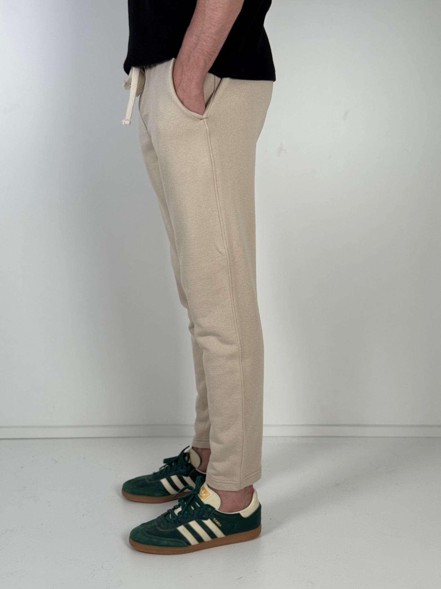 Pantalon Jogging Pant-cheville couleur Beige  P06