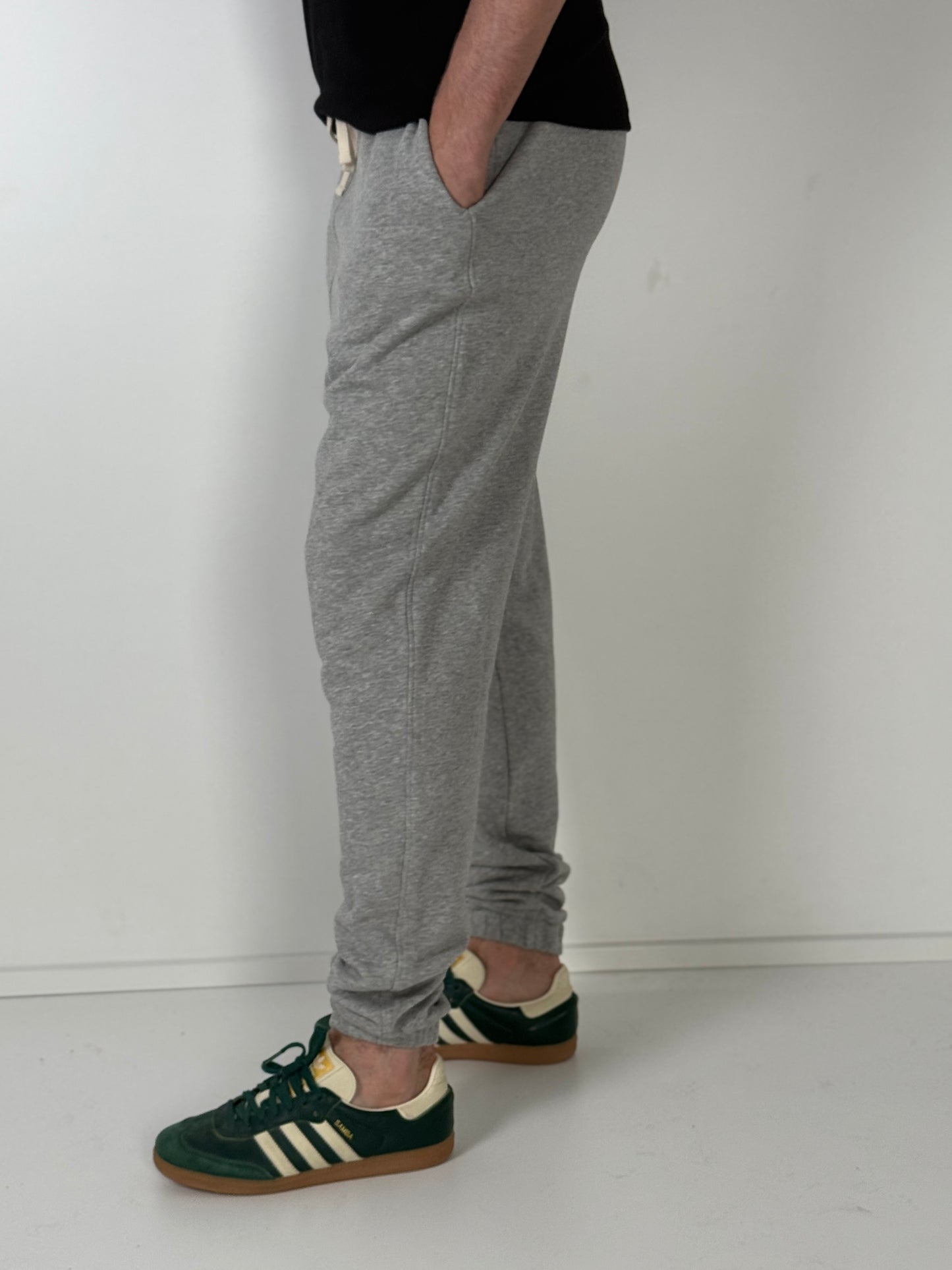 Pantalon jogging oversize "lastique bas" Gris Clair "