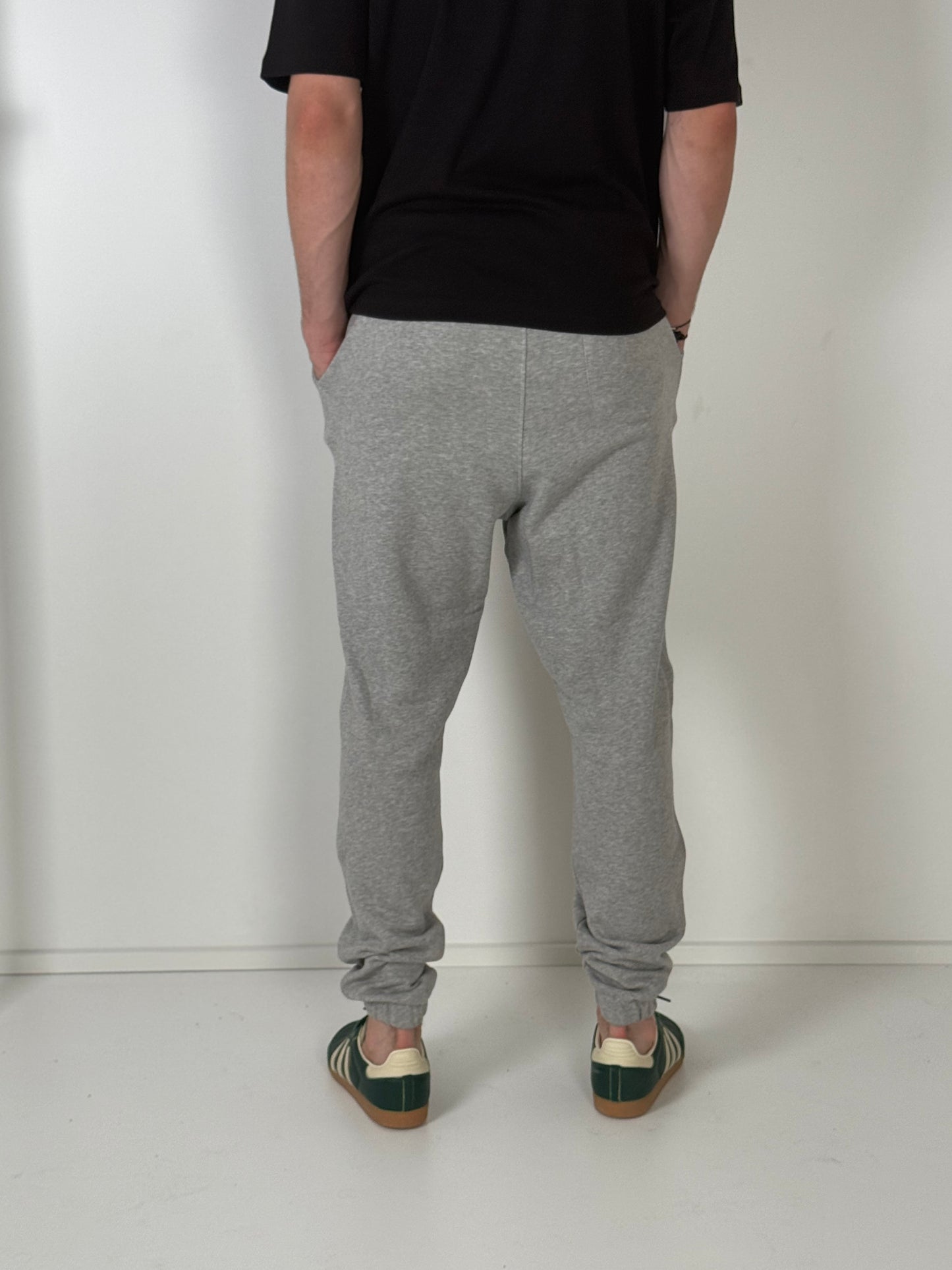 Pantalon jogging oversize "lastique bas" Gris Clair "