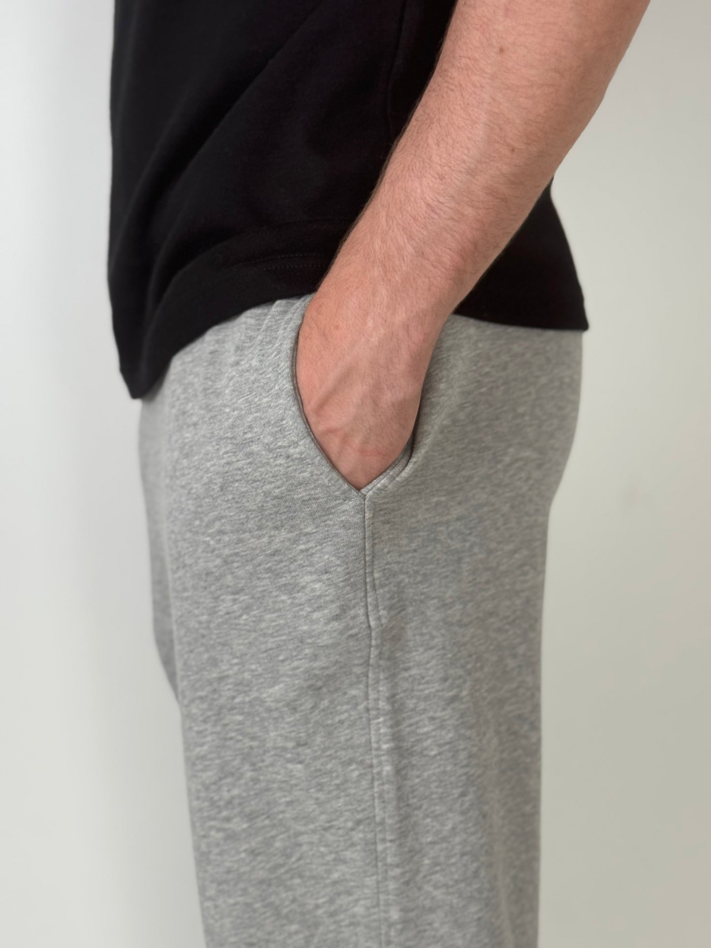 Pantalon jogging oversize "lastique bas" Gris Clair "