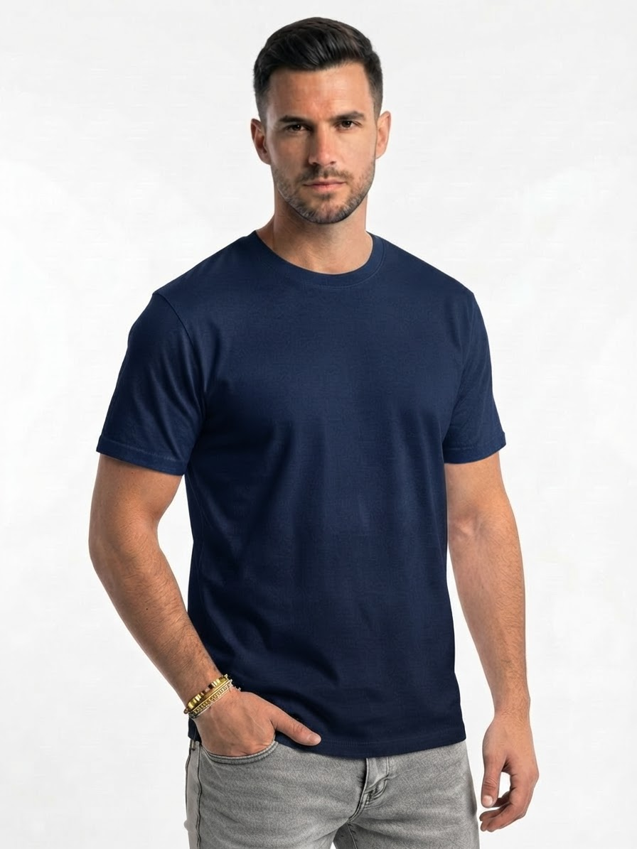 PACK DE 3 T-Shirts BASIC     NOIR / GRIS CLAIR  / BLEU MARINE