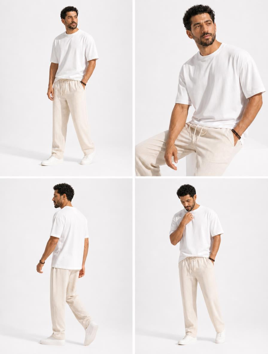Set Homme Premium — T-shirt & Pantalon  CLAIR