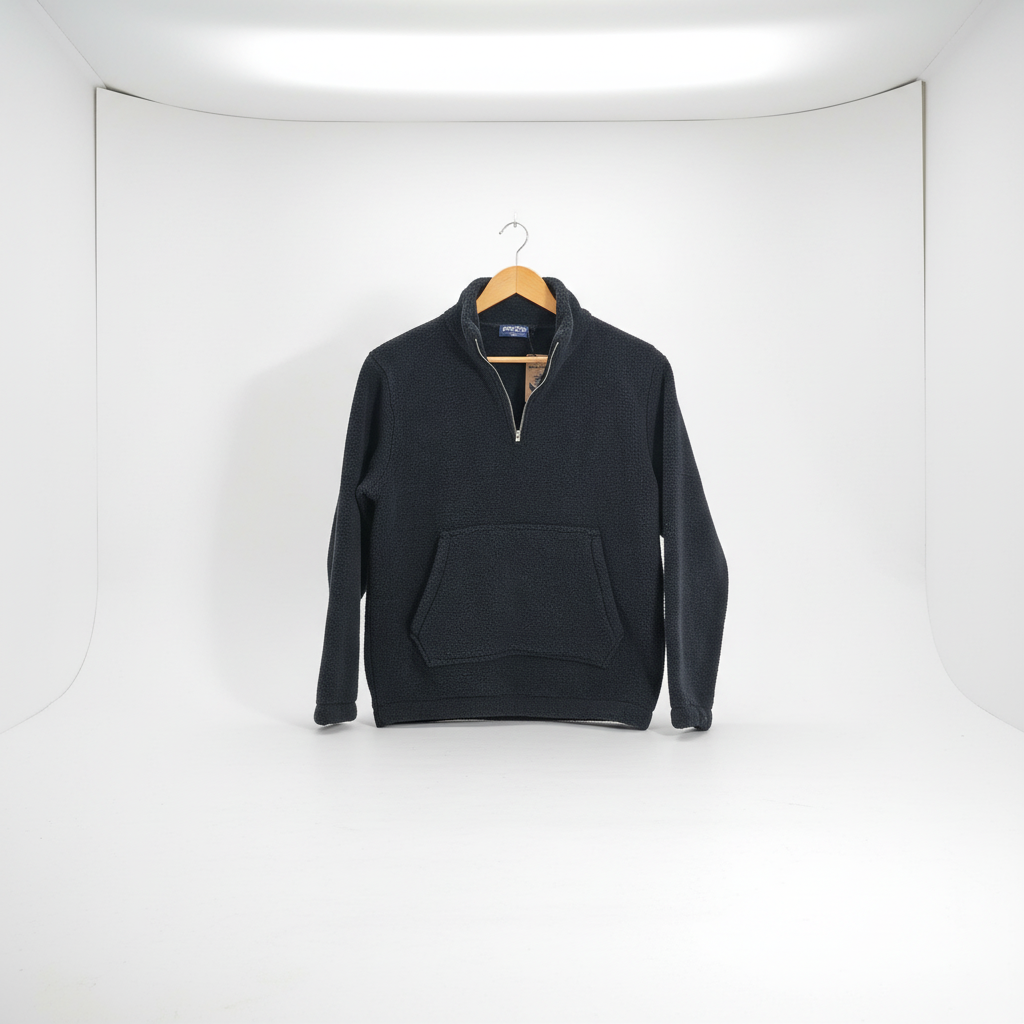 SWEAT-SHIRT POLAIR  col zip NOIR