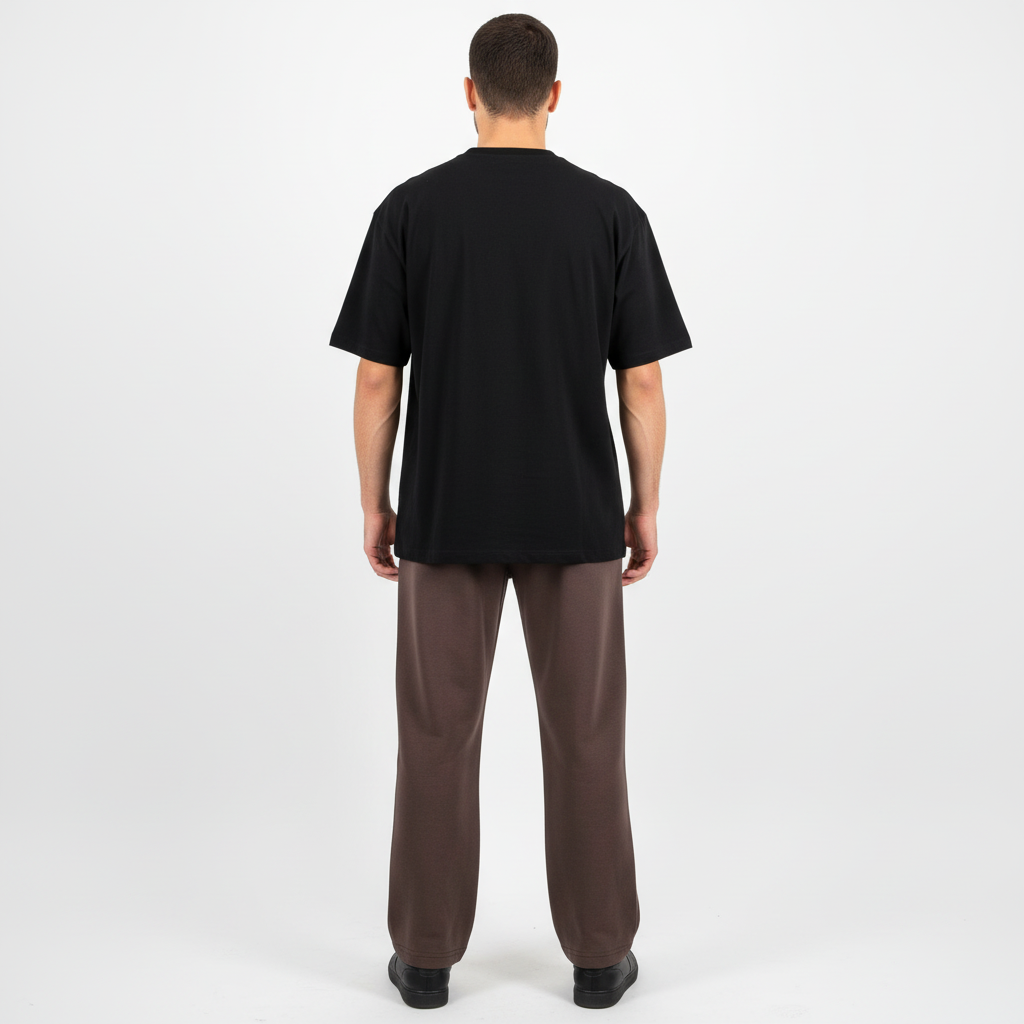 PANTALON JOGGING OVERSIZE MARRON