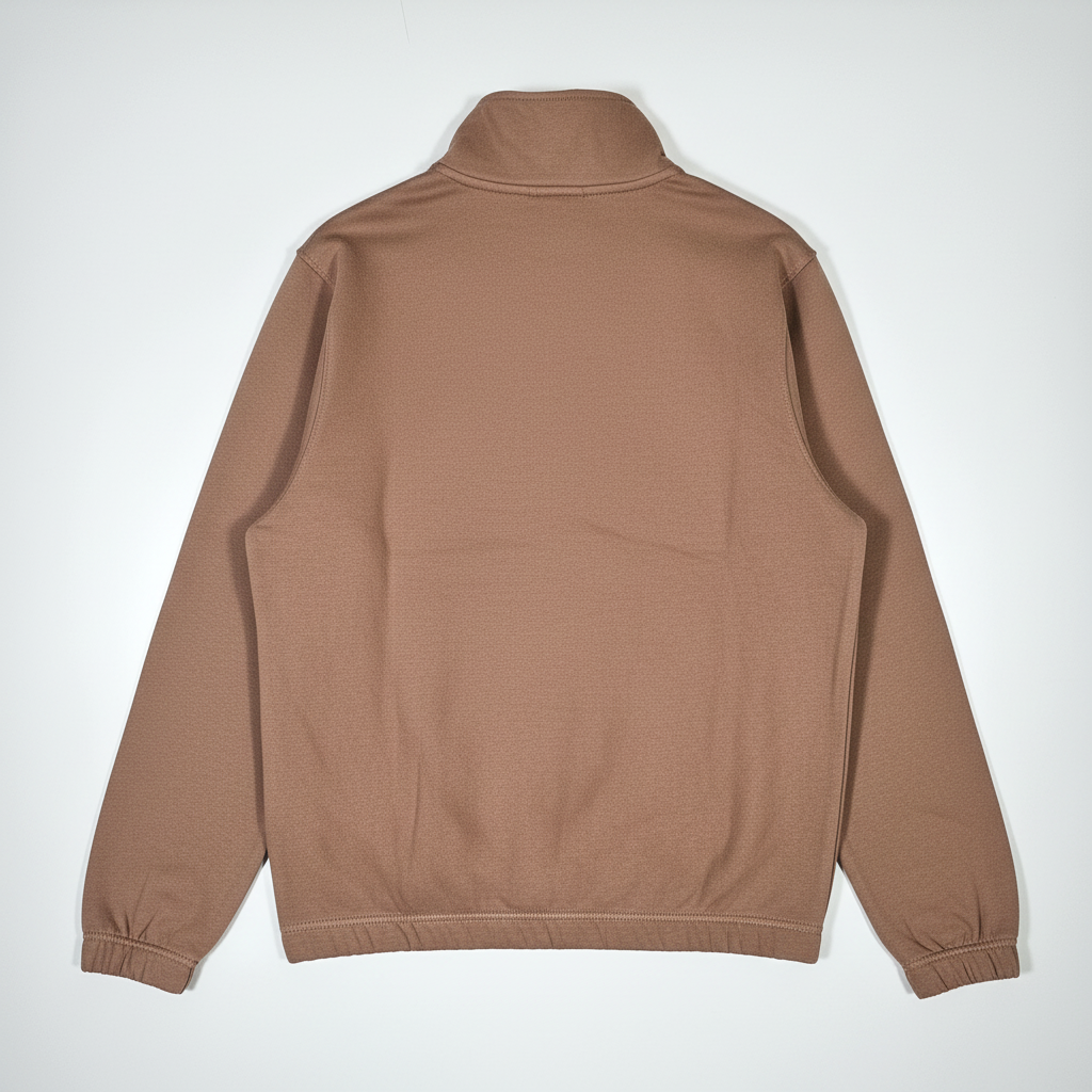 SWEAT-SHIRT  col zip  MARRON