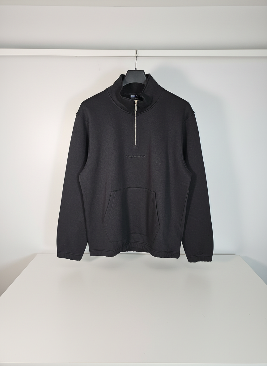SWEAT-SHIRT  col zip  NOIR
