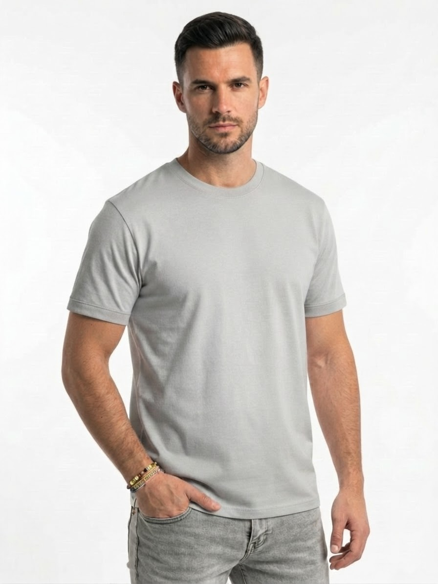 PACK DE 3 T-Shirts BASIC     NOIR / GRIS CLAIR  / BLEU MARINE